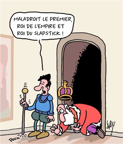 Cartoon: Le Roi (medium) by Karsten Schley tagged rois,monarchies,comedie,slapstick,habilete,histoire,politique,societe,rois,monarchies,comedie,slapstick,habilete,histoire,politique,societe