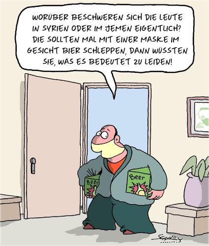 Cartoon: Leiden (medium) by Karsten Schley tagged coronavirus,covid19,masken,gesundheit,egoismus,politik,krik,syrien,jemen,leid,gesellschaft,coronavirus,covid19,masken,gesundheit,egoismus,politik,krik,syrien,jemen,leid,gesellschaft