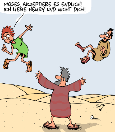 Cartoon: Liebe und Eifersucht (medium) by Karsten Schley tagged liebe,eifersucht,historisches,männer,frauen,beziehungen,trennung,bibel,religion,christentum,mythen,glaube,gesellschaft,liebe,eifersucht,historisches,männer,frauen,beziehungen,trennung,bibel,religion,christentum,mythen,glaube,gesellschaft