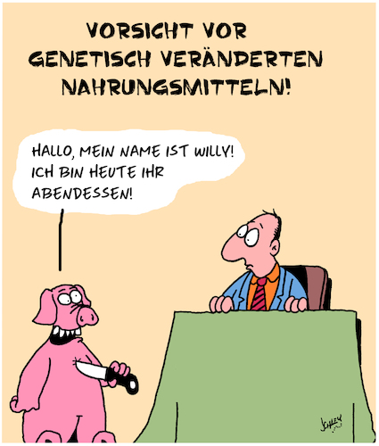 Cartoon: Modifiziert (medium) by Karsten Schley tagged genfood,technik,lebensmitteltechnik,wissenschaft,bio,engeneering,kapitalismus,lebensmittelindustrie,profite,politik,geld,tiere,gesellschaft,genfood,technik,lebensmitteltechnik,wissenschaft,bio,engeneering,kapitalismus,lebensmittelindustrie,profite,politik,geld,tiere,gesellschaft