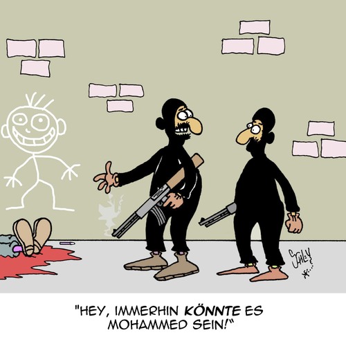 Cartoon: MOHAMMED???!!! (medium) by Karsten Schley tagged islam,religion,faschismus,jihad,terror,salafisten,meinungsfreiheit,cartoons,cartoonisten,kriminalität,gewalt,extremismus,terror,jihad,faschismus,religion,islam,salafisten,meinungsfreiheit,cartoons,cartoonisten,kriminalität,gewalt,extremismus