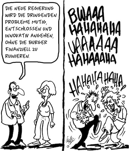 Cartoon: Neue Regierung (medium) by Karsten Schley tagged regierung,politik,zukunft,probleme,innovation,lösungen,koalitionen,wahlen,finanzen,steuern,gesellschaft,regierung,politik,zukunft,probleme,innovation,lösungen,koalitionen,wahlen,finanzen,steuern,gesellschaft