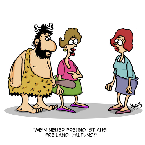 Cartoon: Neuer Freund (medium) by Karsten Schley tagged liebe,freundschaft,männer,frauen,beziehungen,freilandhaltung,umwelt,familien,liebe,freundschaft,männer,frauen,beziehungen,freilandhaltung,umwelt,familien