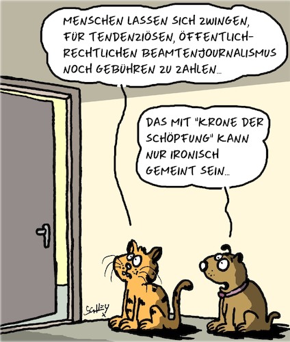 Cartoon: Öffentlich-Rechtlich (medium) by Karsten Schley tagged zwangsgebühren,politik,medien,staatsnähe,beamte,tendenziös,linksorientierung,journalismus,fernsehen,rundfunk,gesellschaft,deutschland,zwangsgebühren,politik,medien,staatsnähe,beamte,tendenziös,linksorientierung,journalismus,fernsehen,rundfunk,gesellschaft,deutschland