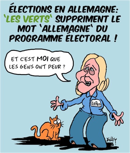 Cartoon: Pas de Peur! (medium) by Karsten Schley tagged politique,allemagne,elections,socialisme,environnement,medias,lepen,europe,democratie,societe,politique,allemagne,elections,socialisme,environnement,medias,lepen,europe,democratie,societe