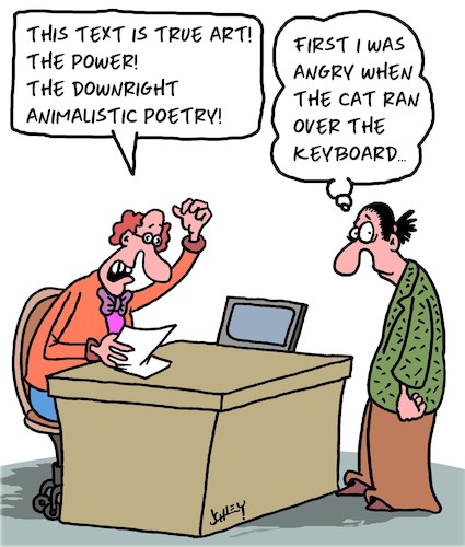 Cartoon: Poetry (medium) by Karsten Schley tagged poetry,poets,art,editors,professions,writers,culture,literature,poetry,poets,art,editors,professions,writers,culture,literature