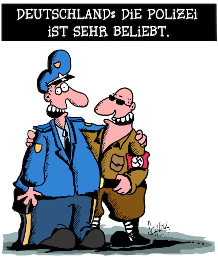 Polizei! von Karsten Schley | Politik Cartoon | TOONPOOL