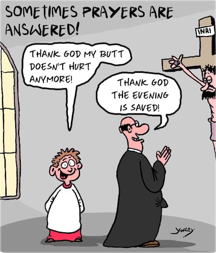 Cartoon: Prayers (medium) by Karsten Schley tagged religion,catholicism,christianity,priests,child,abuse,crime,churches,society,social,issues,religion,catholicism,christianity,priests,child,abuse,crime,churches,society,social,issues
