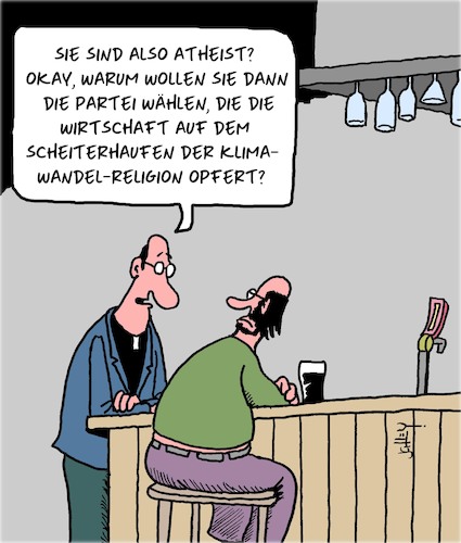 Cartoon: Religiöser Atheist (medium) by Karsten Schley tagged religion,politik,klimawandel,umwelt,wahlen,atheismus,glaube,grüne,gesellschaft,deutschland,religion,politik,klimawandel,umwelt,wahlen,atheismus,glaube,grüne,gesellschaft,deutschland