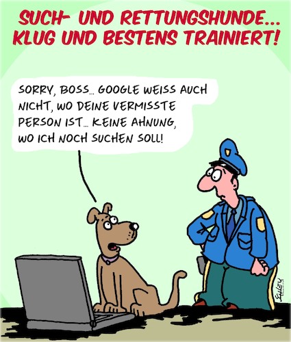 Cartoon: Rettungshunde (medium) by Karsten Schley tagged notfälle,rettung,tiere,gesundheit,polizei,hunde,rettungshunde,training,ausbildung,notfälle,rettung,tiere,gesundheit,polizei,hunde,rettungshunde,training,ausbildung