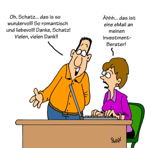 Cartoon: Romantisch (medium) by Karsten Schley tagged liebe,männer,frauen,ehe,beziehungen,erotik,romantik,geld,investments,geldanlagen,wirtschaft,business,liebe,männer,frauen,beziehungen,ehe,romantik,geld,investments