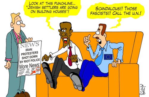 Cartoon: Scandalous! (medium) by Karsten Schley tagged iran,israel,protest,opposition