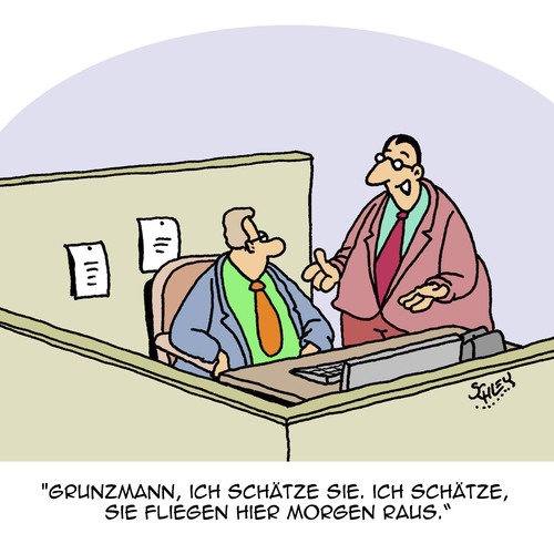 Cartoon: Schätzung (medium) by Karsten Schley tagged arbeit,arbeitgeber,arbeitnehmer,karriere,büro,industrie,arbeitslosigkeit,wertschätzung,gesellschaft,arbeit,arbeitgeber,arbeitnehmer,karriere,büro,industrie,arbeitslosigkeit,wertschätzung,gesellschaft