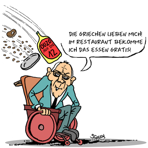 Cartoon: Schäuble und die Griechen (medium) by Karsten Schley tagged griechenland,krise,euro,europa,eu,schäuble,kredite,geld,deutschland,iwf,business,wirtschaft,restaurants,gesellschaft,politik,griechenland,krise,euro,europa,eu,schäuble,kredite,geld,deutschland,iwf,business,wirtschaft,restaurants,gesellschaft,politik