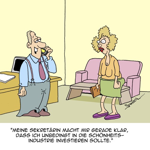 Cartoon: Schönheit (medium) by Karsten Schley tagged geld,geldanlagen,investments,schönheit,frauen,schönheitschirurgie,männer,business,wirtschaft,geld,geldanlagen,investments,schönheit,frauen,schönheitschirurgie,männer,business,wirtschaft