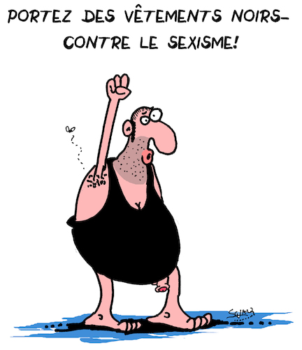 Cartoon: Sexisme! (medium) by Karsten Schley tagged metoo,sexisme,feminine,masculine,societe,criminalite,medias,metoo,sexisme,feminine,masculine,societe,criminalite,medias