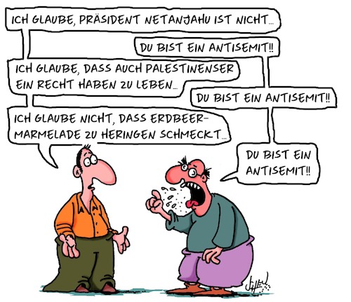 Cartoon: Sinnlose Diskussion (medium) by Karsten Schley tagged politik,israel,palestina,krieg,kritik,netanjahu,regierung,antisemitismus,gesellschaft,politik,israel,palestina,krieg,kritik,netanjahu,regierung,antisemitismus,gesellschaft