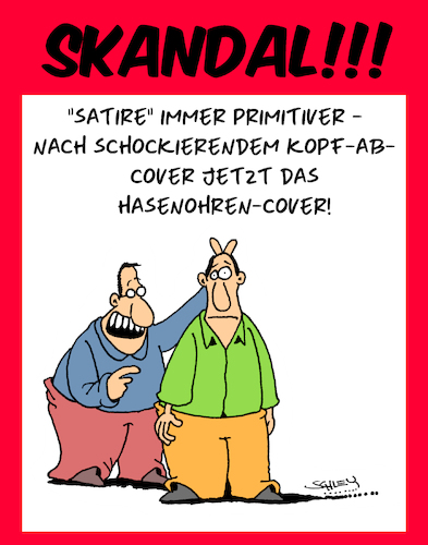 Cartoon: SKANDAL!!! (medium) by Karsten Schley tagged medien,presse,satire,skandale,pressefreiheit,leser,proteste,gesellschaft,deutschland,medien,presse,satire,skandale,pressefreiheit,leser,proteste,gesellschaft,deutschland