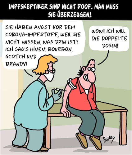 Cartoon: Skeptiker überzeugen!! (medium) by Karsten Schley tagged corona,impfungen,impfskeptiker,gesundheit,medien,politik,gesellschaft,corona,impfungen,impfskeptiker,gesundheit,medien,politik,gesellschaft