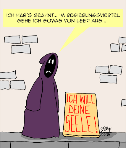 Cartoon: So ein Pech (medium) by Karsten Schley tagged politik,politiker,wahlen,wählende,seelen,dämonen,übersinnliches,gesellschaft,politik,politiker,wahlen,wählende,seelen,dämonen,übersinnliches,gesellschaft