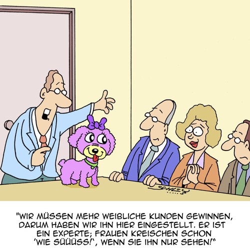 Cartoon: SO kriegt man Frauen rum! (medium) by Karsten Schley tagged frauen,business,sales,marketing,experten,verkaufen,verkäufer,psychologie,werbung,kunden,business,frauen,sales,marketing,experten,verkaufen,verkäufer,psychologie,werbung,kunden