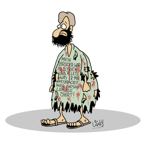 Cartoon: Souvenir (medium) by Karsten Schley tagged krieg,terror,terrorismus,islamismus,muslime,syrien,is,terrortourismus,terrorsöldner,jihad,jihadisten,krieg,terror,terrorismus,islamismus,muslime,syrien,is,terrortourismus,terrorsöldner,jihad,jihadisten