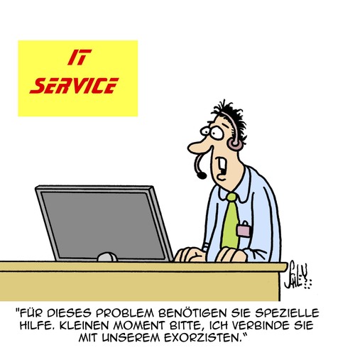 Cartoon: Spezielle Hilfe (medium) by Karsten Schley tagged it,computer,technik,kundenservice,kommunikation,callcenter,software,it,computer,technik,kundenservice,kommunikation,callcenter,software