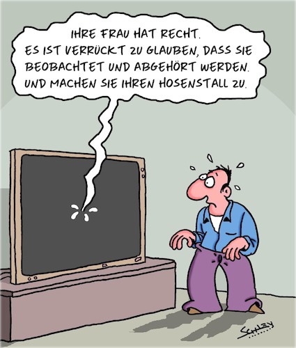 Cartoon: Spionageskandal! (medium) by Karsten Schley tagged spionageskandal,europa,usa,deutschland,bnd,cia,politik,demokratie,gesellschaft,spionageskandal,europa,usa,deutschland,bnd,cia,politik,demokratie,gesellschaft