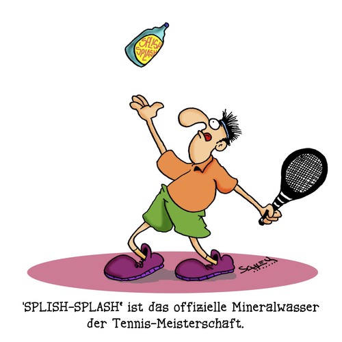 Cartoon: Sponsoring (medium) by Karsten Schley tagged sport,sponosring,marketing,werbung,wirtschaft,business,tennis,ernährung,gesundheit,sport,sponosring,marketing,werbung,wirtschaft,business,tennis,ernährung,gesundheit