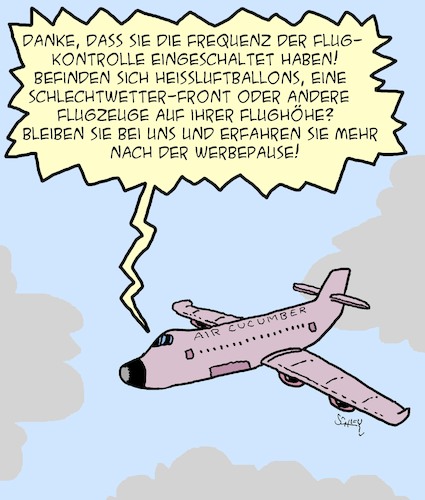 Cartoon: Starker Verkehr (medium) by Karsten Schley tagged luftverkehr,flugzeuge,fluglotsen,reisen,tourismus,transport,luftsicherheit,privatisierung,wirtschaft,luftverkehr,flugzeuge,fluglotsen,reisen,tourismus,transport,luftsicherheit,privatisierung,wirtschaft