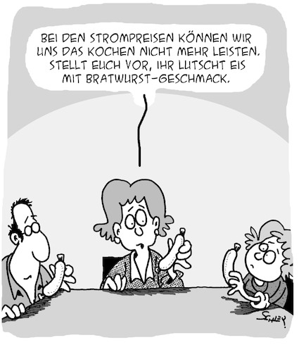 Cartoon: Strompreise (medium) by Karsten Schley tagged strompreise,energie,geld,ernährung,steuern,umwelt,klima,einkommen,armut,gesellschaft,familien,strompreise,energie,geld,ernährung,steuern,umwelt,klima,einkommen,armut,gesellschaft,familien