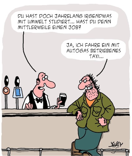 Cartoon: Studieren lohnt sich! (medium) by Karsten Schley tagged studium,umwelt,universitäten,bars,pubs,jobs,einkommen,taxifahrer,geld,soziales,bildung,gesellschaft,studium,umwelt,universitäten,bars,pubs,jobs,einkommen,taxifahrer,geld,soziales,bildung,gesellschaft