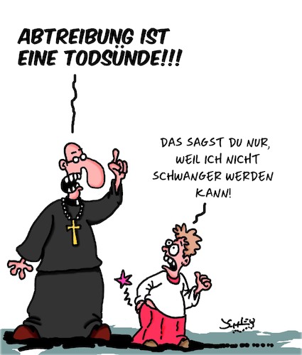 Cartoon: Sünde!!! (medium) by Karsten Schley tagged religion,kirche,katholizismus,pfarrer,kindesmissbrauch,kriminalität,religion,kirche,katholizismus,pfarrer,kindesmissbrauch,kriminalität