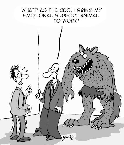 Cartoon: Support (medium) by Karsten Schley tagged animals,psychology,support,work,management,office,stress,animals,psychology,support,work,management,office,stress