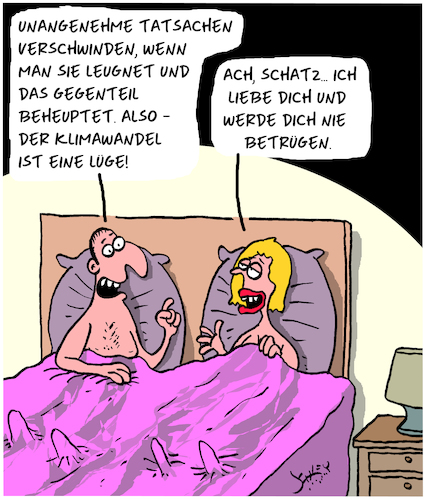 Cartoon: Tatsachen (medium) by Karsten Schley tagged ehe,liebe,beziehungen,tatsachen,fakten,faktenleugnung,klimawandel,medien,gesellschaft,realitätsferne,politik,ehe,liebe,beziehungen,tatsachen,fakten,faktenleugnung,klimawandel,medien,gesellschaft,realitätsferne,politik