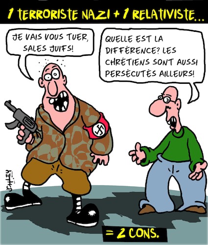 Cartoon: Terroristes Nazi (medium) by Karsten Schley tagged nazis,terroristes,politique,meurtre,crimes,securite,minorites,racistes,nazis,terroristes,politique,meurtre,crimes,securite,minorites,racistes