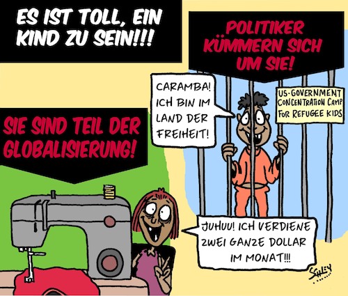 Cartoon: Tolle Kindheit (medium) by Karsten Schley tagged kinder,politik,politiker,ausbeutung,flüchtlinge,kinderarbeit,globalisierung,kapitalismus,profit,kinder,politik,politiker,ausbeutung,flüchtlinge,kinderarbeit,globalisierung,kapitalismus,profit