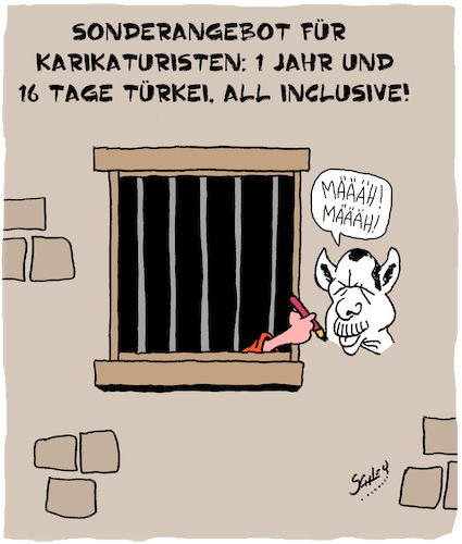 Cartoon: Türkei (medium) by Karsten Schley tagged türkei,pressefreiheit,karikaturen,medien,karikaturisten,erdogan,diktaturen,politik,europa,gesellschaft,türkei,pressefreiheit,karikaturen,medien,karikaturisten,erdogan,diktaturen,politik,europa,gesellschaft