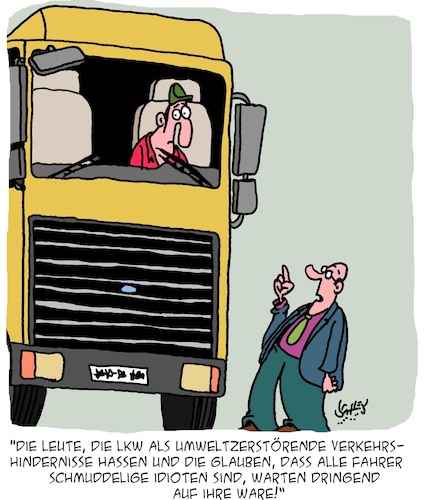 Cartoon: Umweltschädlich (medium) by Karsten Schley tagged umwelt,verkehr,lkw,transport,bestellungen,shopping,fahrermangel,politik,wirtschaft,business,systemrelevanz,gesellschaft,umwelt,verkehr,lkw,transport,bestellungen,shopping,fahrermangel,politik,wirtschaft,business,systemrelevanz,gesellschaft