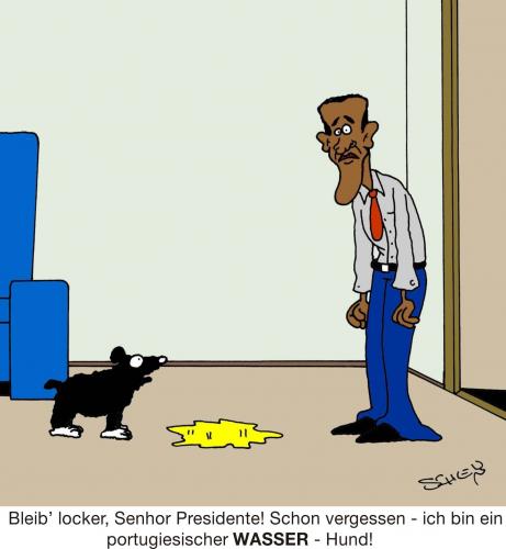 Cartoon: US First Dog (medium) by Karsten Schley tagged usa,politik,haustiere