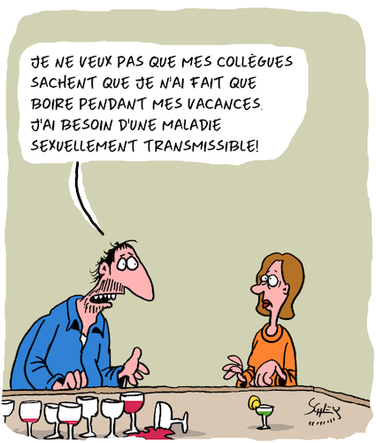 Cartoon: Vacances (medium) by Karsten Schley tagged saouler,vacances,hommes,femmes,collegues,tourisme,amour,saouler,vacances,hommes,femmes,collegues,tourisme,amour