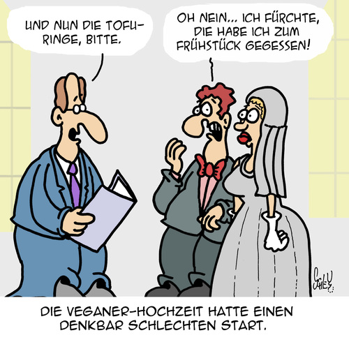 Vegane Hochzeit Von Karsten Liebe Cartoon Toonpool