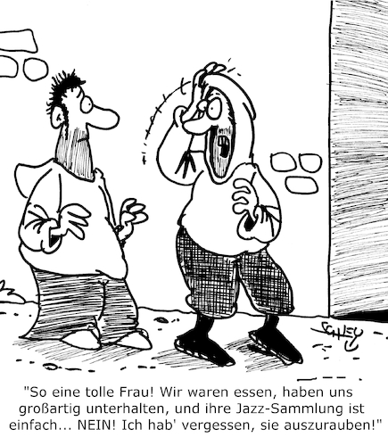 Cartoon: Vergesslichkeit (medium) by Karsten Schley tagged liebe,männer,frauen,verbrechen,dating,alter,vergesslichkeit,liebe,männer,frauen,verbrechen,dating,alter,vergesslichkeit