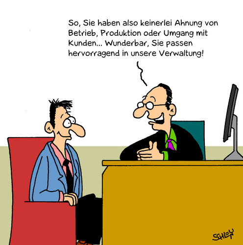 Cartoon: Verwaltung (medium) by Karsten Schley tagged wirtschaft,gesellschaft,arbeit,business,wirtschaft,gesellschaft,arbeit,business,job,firma,unternehmen,betrieb,produktion,kunden,verwaltung,beruf,jobsuche,bewerbung