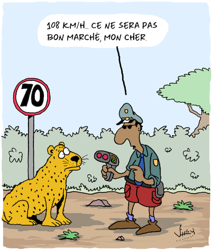 Cartoon: Vitesse (medium) by Karsten Schley tagged nature,vitesse,predateurs,lois,guepards,flics,environnement,nature,vitesse,predateurs,lois,guepards,flics,environnement