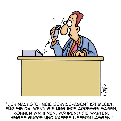 Cartoon: Warteschleife (medium) by Karsten Schley tagged callcenter,business,serviceagenten,marketing,kundenservice,wirtschaft,warteschleifen,callcenter,business,serviceagenten,marketing,kundenservice,wirtschaft,warteschleifen