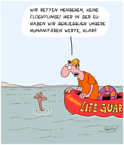 Cartoon: Werte (medium) by Karsten Schley tagged humanität,werte,menschlichkeit,eu,politik,flüchtlinge,leben,tod,gesellschaft,nationalismus,egoismus,humanität,werte,menschlichkeit,eu,politik,flüchtlinge,leben,tod,gesellschaft,nationalismus,egoismus