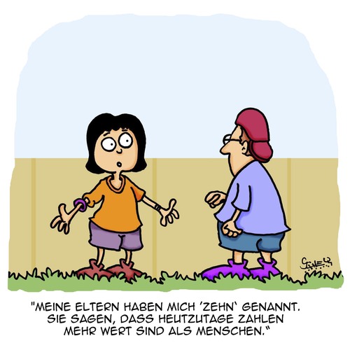 Cartoon: Wichtigkeit (medium) by Karsten Schley tagged zahlen,ergebnisse,kinder,jugend,eltern,geld,wirtschaft,business,werte,kapitalismus,zahlen,ergebnisse,kinder,jugend,eltern,geld,wirtschaft,business,werte,kapitalismus