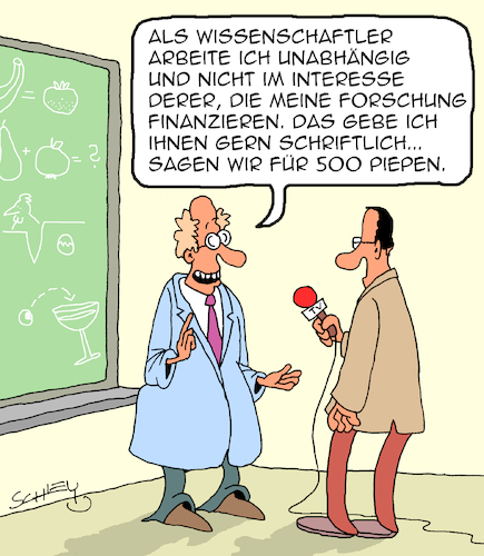 Cartoon: Wissenschaft (medium) by Karsten Schley tagged wissenschaft,wissenschaftler,finanzierung,forschung,gutachten,geld,politik,wirtschaft,medien,gesellschaft,wissenschaft,wissenschaftler,finanzierung,forschung,gutachten,geld,politik,wirtschaft,medien,gesellschaft