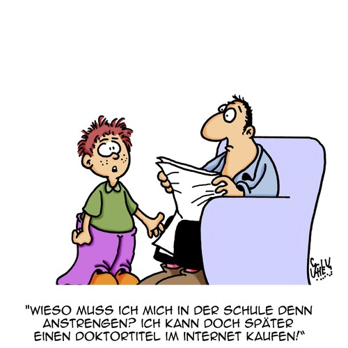 Cartoon: Wozu denn lernen??! (medium) by Karsten Schley tagged schule,bildung,schüler,eltern,familie,computer,internet,onlinehandel,internetkriminalität,schulabschluss,schule,bildung,schüler,eltern,familie,computer,internet,onlinehandel,internetkriminalität,schulabschluss